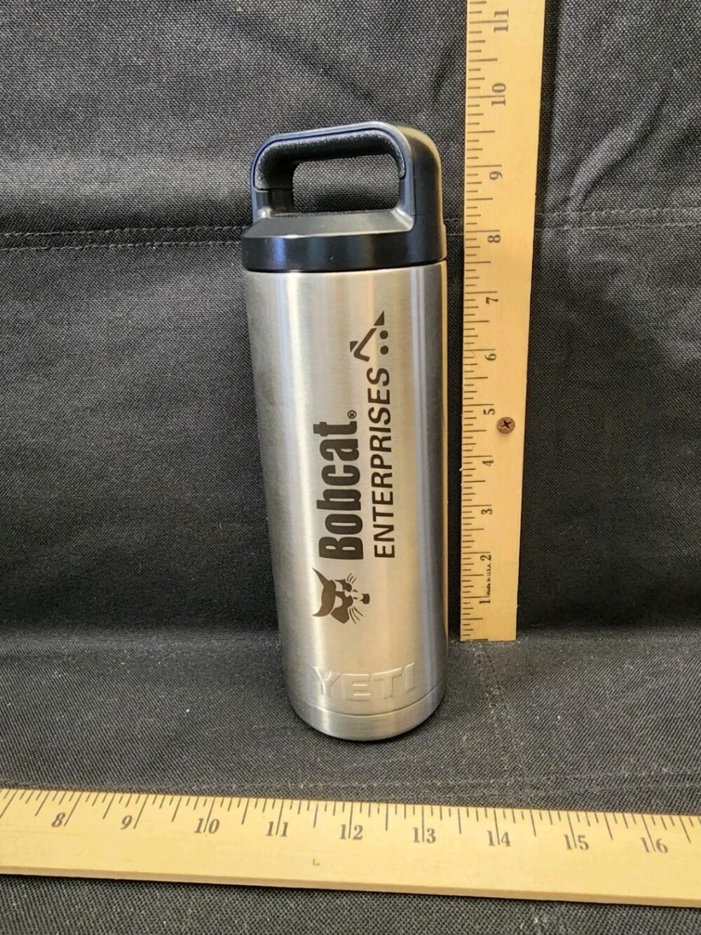 Bobcat Enterprises Branded Yeti Rambler 18 Oz Steel Water Bottle New Never Used